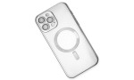 Newface iPhone 15 Pro Kılıf Kross Magneticsafe Kapak - Gümüş