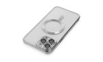 Newface iPhone 15 Pro Kılıf Kross Magneticsafe Kapak - Gümüş
