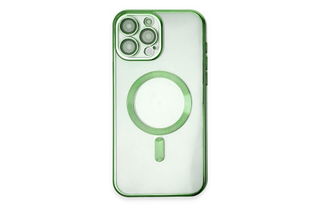 Newface iPhone 15 Pro Kılıf Kross Magneticsafe Kapak - Koyu Yeşil