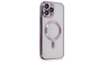 Newface iPhone 15 Pro Kılıf Kross Magneticsafe Kapak - Mor
