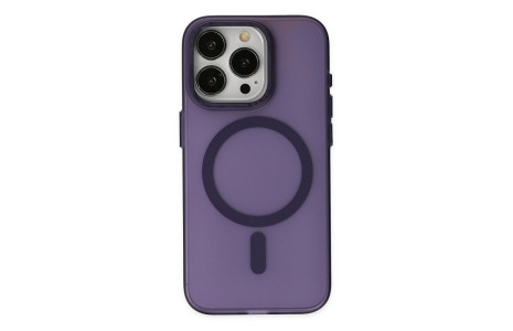 Newface iPhone 15 Pro Kılıf Lodos Magneticsafe Mat Kapak - Mor