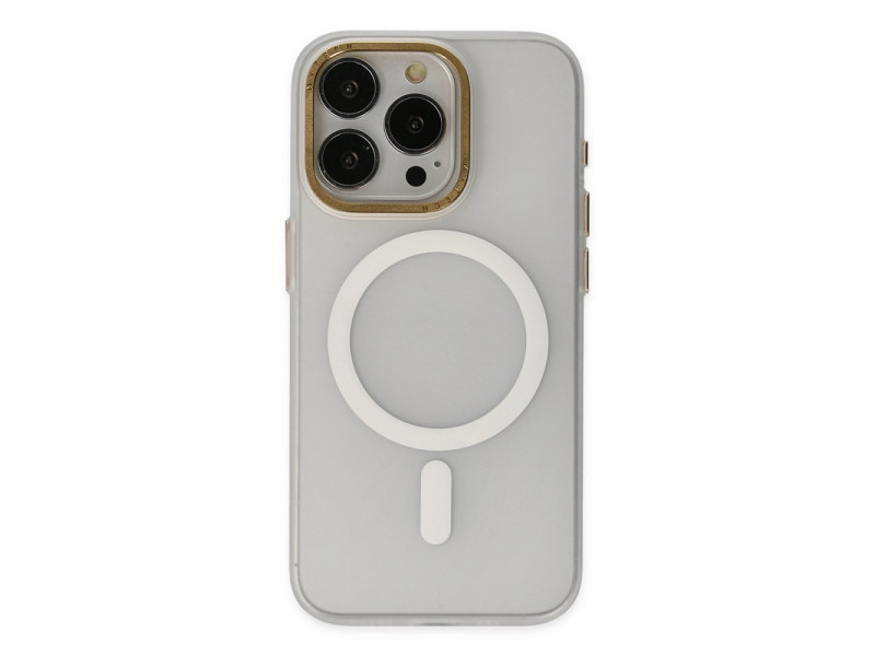 Newface iPhone 15 Pro Kılıf Lodos Magneticsafe Mat Kapak - Şeffaf