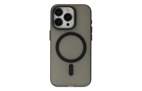 Newface iPhone 15 Pro Kılıf Lodos Magneticsafe Mat Kapak - Siyah