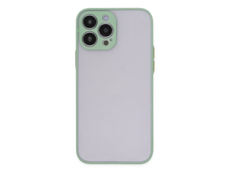 Newface iPhone 15 Pro Kılıf Montreal Silikon Kapak - Açık Yeşil
