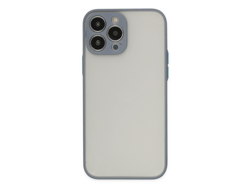Newface iPhone 15 Pro Kılıf Montreal Silikon Kapak - Gri