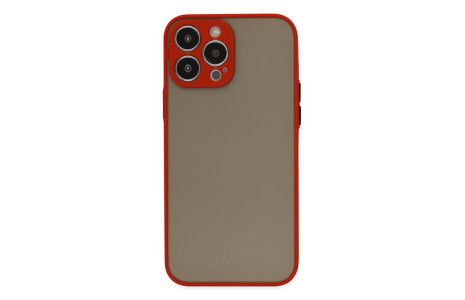 Newface iPhone 15 Pro Kılıf Montreal Silikon Kapak - Kırmızı