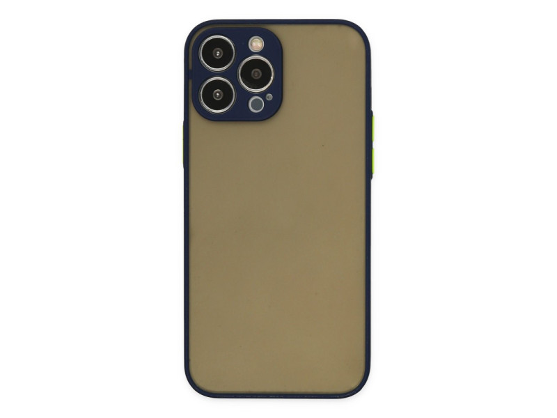 Newface iPhone 15 Pro Kılıf Montreal Silikon Kapak - Lacivert
