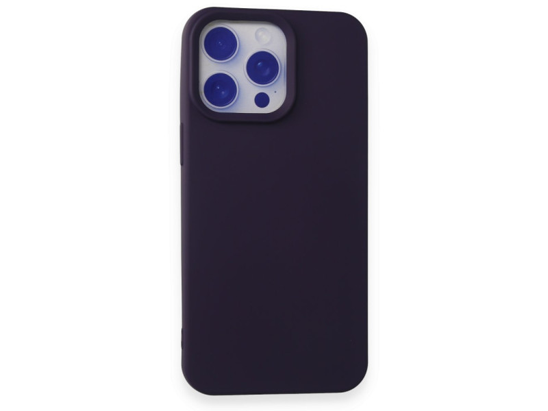 Newface iPhone 15 Pro Kılıf Nano içi Kadife Silikon - Mor