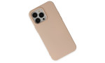 Newface iPhone 15 Pro Kılıf Nano içi Kadife Silikon - Pudra