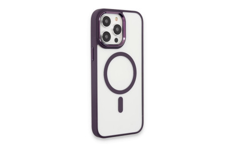 Newface iPhone 15 Pro Kılıf Room Magneticsafe Silikon - Derin Mor