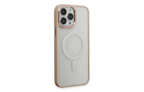 Newface iPhone 15 Pro Kılıf Room Magneticsafe Silikon - Pudra