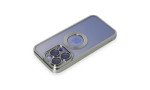 Newface iPhone 15 Pro Kılıf Slot Silikon - Gümüş