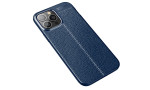 Newface iPhone 15 Pro Max Kılıf Focus Derili Silikon - Lacivert