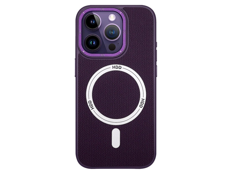 HDD iPhone 15 Pro Max Kılıf HBC-157 Granada Magneticsafe Kapak - Derin Mor