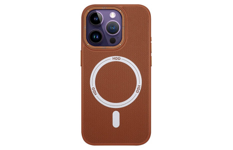 HDD iPhone 15 Pro Max Kılıf HBC-157 Granada Magneticsafe Kapak - Kahverengi