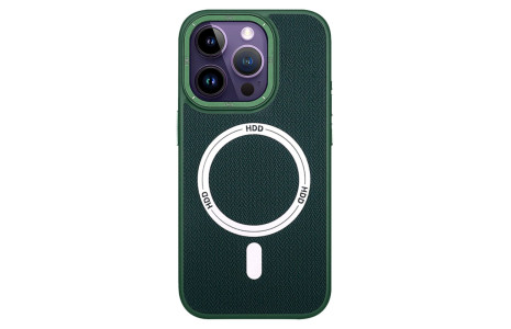 HDD iPhone 15 Pro Max Kılıf HBC-157 Granada Magneticsafe Kapak - Koyu Yeşil