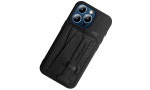 HDD iPhone 15 Pro Max Kılıf HD Deri Kartvizitli Kapak - Siyah