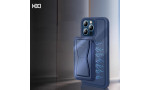 HDD iPhone 15 Pro Max Kılıf HD Deri Luxury Magnet Kartvizitli Kapak - Koyu Yeşil