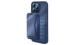HDD iPhone 15 Pro Max Kılıf HD Deri Luxury Magnet Kartvizitli Kapak - Koyu Yeşil