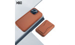 HDD iPhone 15 Pro Max Kılıf HD Deri Luxury Magnet Kartvizitli Kapak - Koyu Yeşil