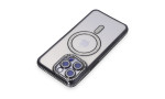 Newface iPhone 15 Pro Max Kılıf Joke Simli Magneticsafe Kılıf - Siyah