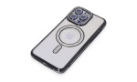 Newface iPhone 15 Pro Max Kılıf Joke Simli Magneticsafe Kılıf - Siyah