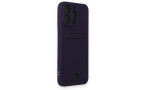 Newface iPhone 15 Pro Max Kılıf Kelvin Kartvizitli Silikon - Derin Mor