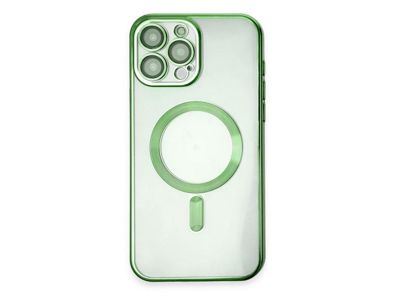 Newface iPhone 15 Pro Max Kılıf Kross Magneticsafe Kapak - Koyu Yeşil