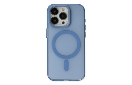 Newface iPhone 15 Pro Max Kılıf Lodos Magneticsafe Mat Kapak - Sierra Blue