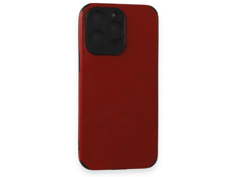 Newface iPhone 15 Pro Max Kılıf Loop Deri Silikon - Kırmızı