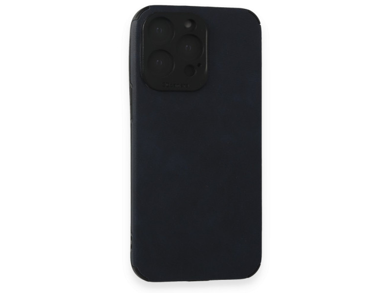 Newface iPhone 15 Pro Max Kılıf Loop Deri Silikon - Lacivert