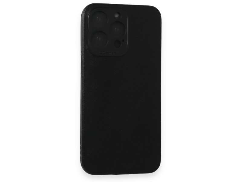 Newface iPhone 15 Pro Max Kılıf Loop Deri Silikon - Siyah