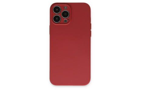 Newface iPhone 15 Pro Max Kılıf Nano içi Kadife Silikon - Kırmızı