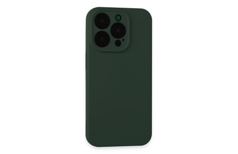Newface iPhone 15 Pro Max Kılıf Nano içi Kadife Silikon - Koyu Yeşil
