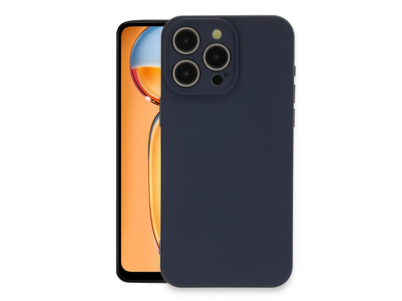 Newface iPhone 15 Pro Max Kılıf Nano içi Kadife Silikon - Lacivert