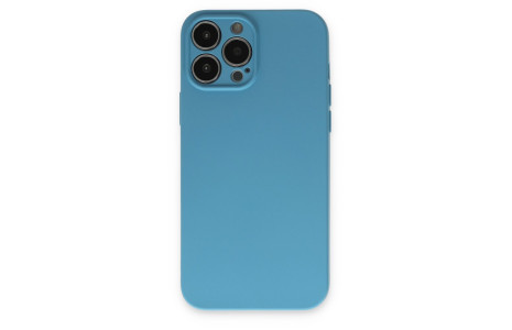 Newface iPhone 15 Pro Max Kılıf Nano içi Kadife Silikon - Mavi