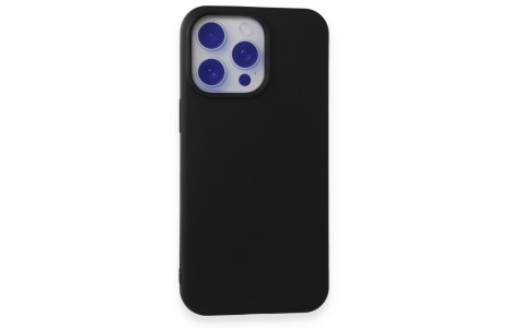 Newface iPhone 15 Pro Max Kılıf Nano içi Kadife Silikon - Siyah