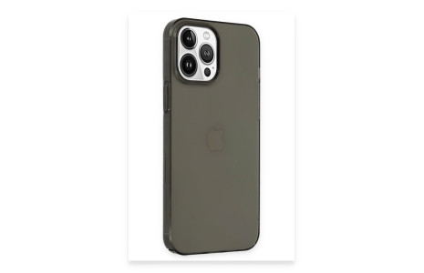 Newface iPhone 15 Pro Max Kılıf Pc Sert Şeffaf Kapak - Siyah
