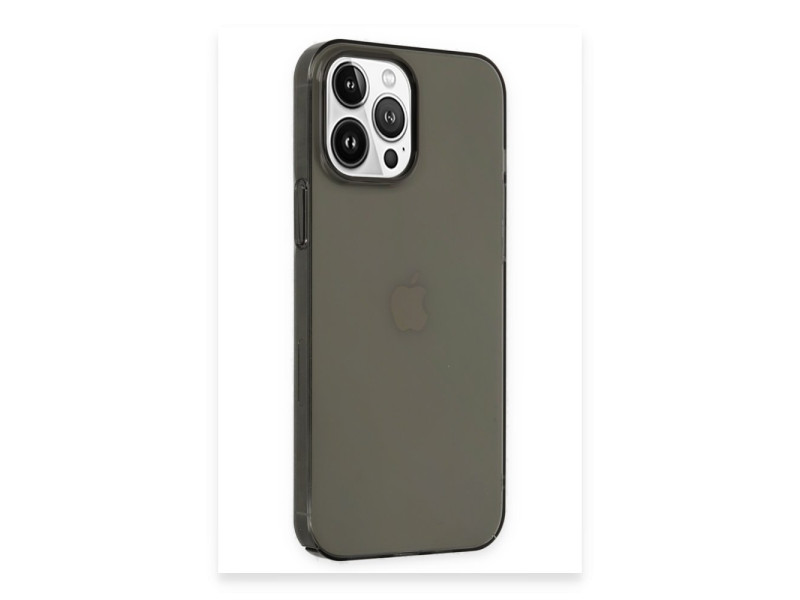 Newface iPhone 15 Pro Max Kılıf Pc Sert Şeffaf Kapak - Siyah