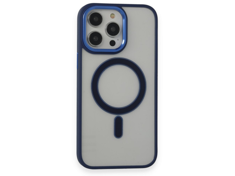 Newface iPhone 15 Pro Max Kılıf Room Magneticsafe Silikon - Lacivert
