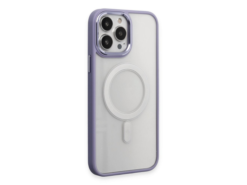 Newface iPhone 15 Pro Max Kılıf Room Magneticsafe Silikon - Lila
