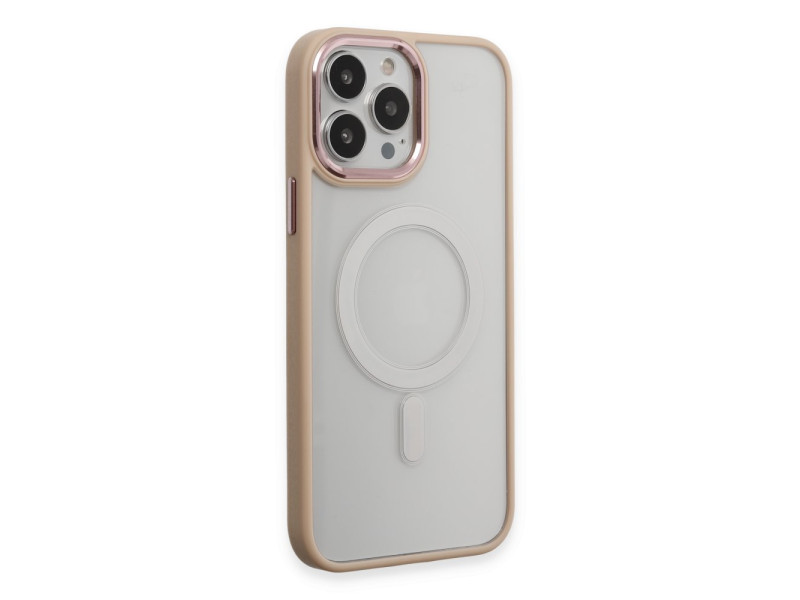Newface iPhone 15 Pro Max Kılıf Room Magneticsafe Silikon - Pudra