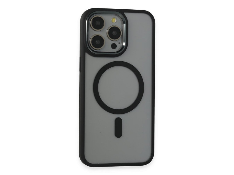 Newface iPhone 15 Pro Max Kılıf Room Magneticsafe Silikon - Siyah