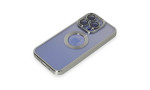 Newface iPhone 15 Pro Max Kılıf Slot Silikon - Gümüş