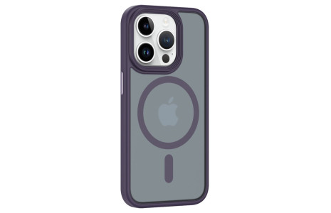 Newface iPhone 15 Pro Max Kılıf Trex Magneticsafe Kapak - Derin Mor