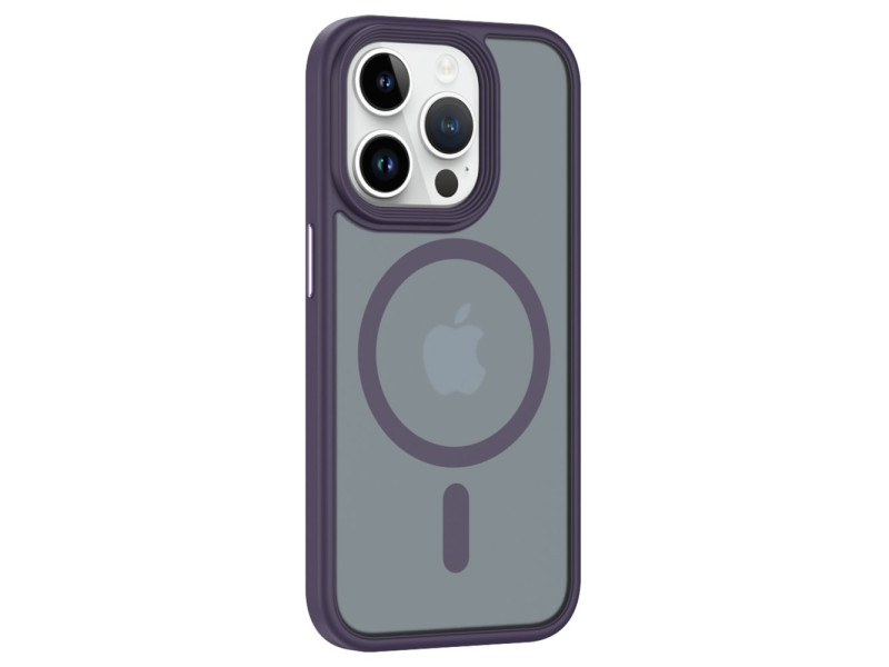 Newface iPhone 15 Pro Max Kılıf Trex Magneticsafe Kapak - Derin Mor