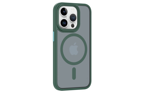 Newface iPhone 15 Pro Max Kılıf Trex Magneticsafe Kapak - Koyu Yeşil