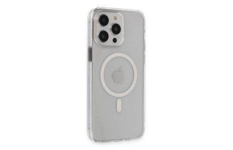 Newface iPhone 15 Pro Max Kılıf Tron Şeffaf Magsafe Kapak - Şeffaf