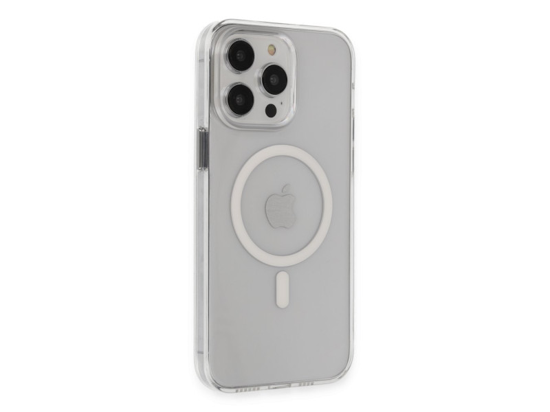 Newface iPhone 15 Pro Max Kılıf Tron Şeffaf Magsafe Kapak - Şeffaf