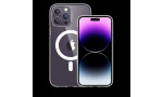 Newface iPhone 15 Pro Max Kılıf Tron Şeffaf Magsafe Kapak - Şeffaf